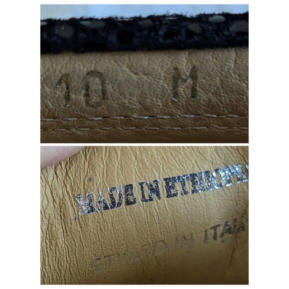 Vaneli Black Metallic Geo Aztec Slip On Driving Loafer Shoe  Sz 10M - Picture 5 of 12